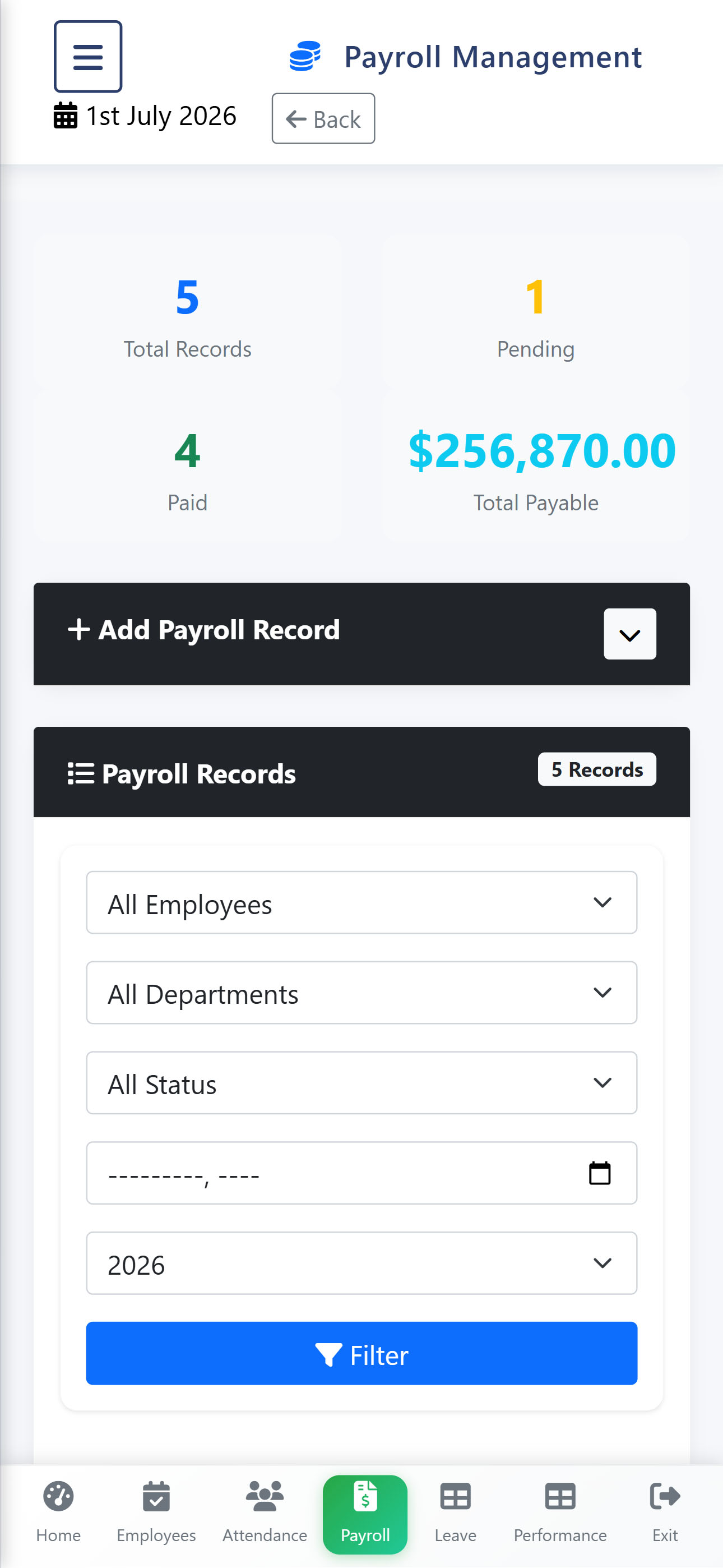 HRM Payroll